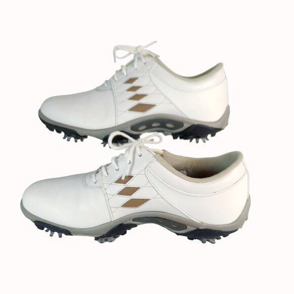 Footjoy Summer Series Golf Shoes Women Size 6.5 M White Brown - Picture 2 of 8